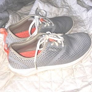 Croc mesh tennis shoes. Worn once.